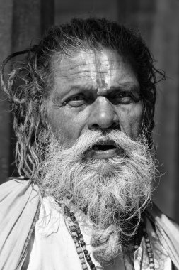 bir Hindu tapınağı eski Hint Sadhu