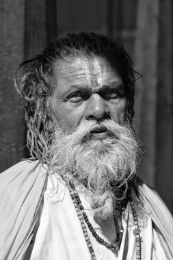 bir Hindu tapınağı eski Hint Sadhu
