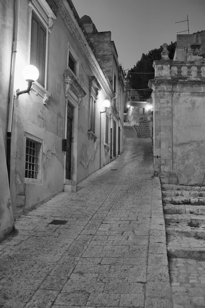 Old stone street at sunset — Stock Photo, Image