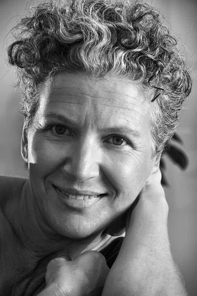 Italy, studio portrait of a middle age woman — Stock Photo, Image