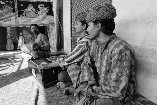 Hindistan Yerel sokak oyuncuları — Stok fotoğraf