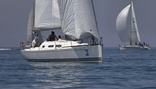 Sailboats race in Mediterranean Sea — Stock Photo, Image
