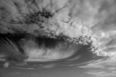 İtalya, Sicilya, gökyüzündeki bulutlar