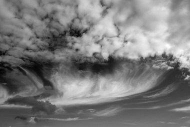 İtalya, Sicilya, gökyüzündeki bulutlar