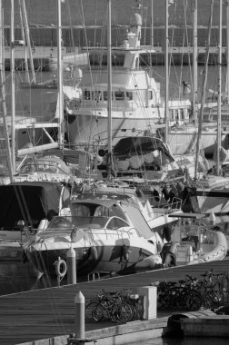 Italy, Sicily, Mediterranean sea, Marina di Ragusa (Ragusa Province); 20 November 2025, motor boats and luxury yachts in the port - EDITORIAL