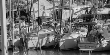 Italy, Sicily, Mediterranean sea, Marina di Ragusa (Ragusa Province); 20 November 2025, sailing boats in the port - EDITORIAL