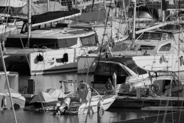 Italy, Sicily, Mediterranean sea, Marina di Ragusa (Ragusa Province); 21 November 2025, motor boats and luxury yachts in the port - EDITORIAL