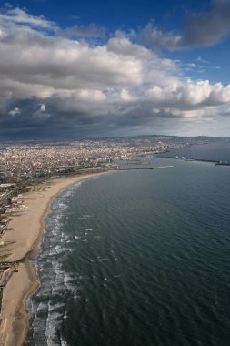 İtalya, Sicilya, Catania şehri, hava manzarası
