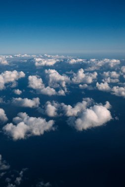 gökyüzündeki bulutlar havadan görünümü