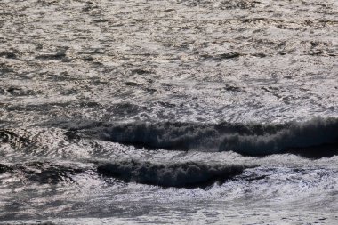 İtalya, Sicilya, Akdeniz, Sicilya Kanalı 'nda kışın bulutlar