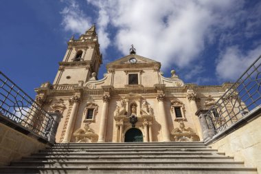 İtalya, Sicilya, ragusa, Barok st. john Katedrali cephe (1751 a.c görünümünü.)