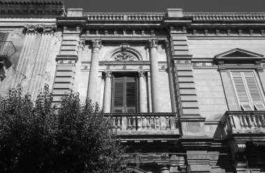 İtalya, Sicilya, Ragusa İbla, barok bina cephesi