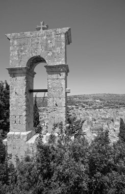 İtalya, Sicilya, Scicli (Ragusa ili), kasabanın panoramik manzarası