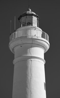 İtalya, Sicilya, Akdeniz, Punta Secca (Ragusa Eyaleti), deniz feneri manzarası