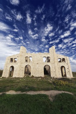 İtalya; Sicilya, Sampieri (Ragusa eyaletinde), eski bir tuğla fabrikası kalıntıları