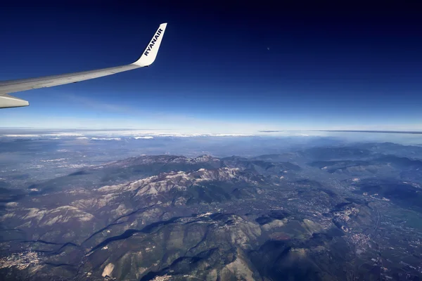 Italien, Lazio; Den 19 januari 2016, Flygfoto över bergskedjan Apenninerna - ledare — Stockfoto