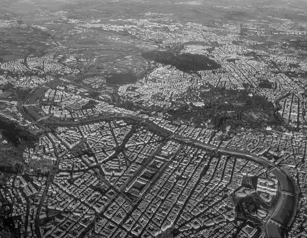 Italia, Lazio, veduta aerea di Roma e del fiume Tevere — Foto Stock