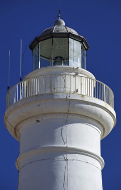 İtalya, Sicilya, Akdeniz, Punta Secca (Ragusa Eyaleti), deniz feneri manzarası