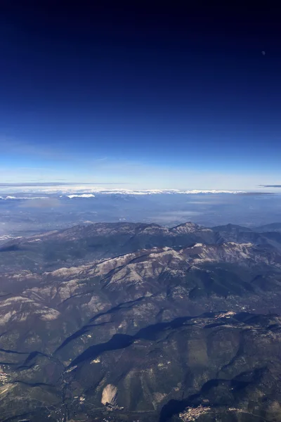 Italia, Lacio; vista aérea de las montañas Apeninos — Foto de Stock