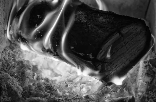 Leña ardiendo en una estufa — Foto de Stock