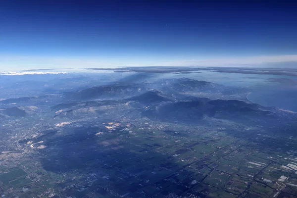 Italia, Lacio, vista aérea de la campiña sur de Roma — Foto de Stock