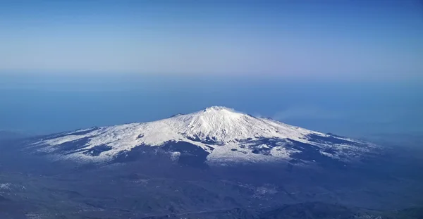 Olaszország, Szicília, légifelvételek Etna vulkán — Stock Fotó