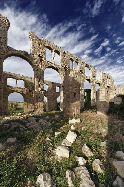 İtalya; Sicilya, Sampieri (Ragusa eyaletinde), eski bir tuğla fabrikası kalıntıları — Stok fotoğraf