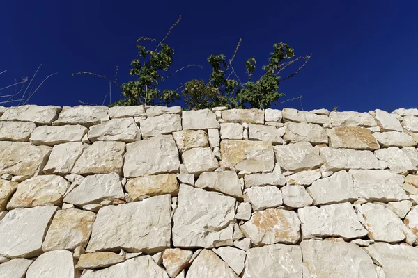 Italien, Sicilien, landsbygden, typiska handgjorda sicilianska stenmur — Stockfoto