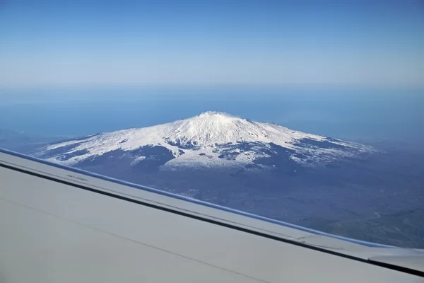 Olaszország, Szicília, légifelvételek Etna vulkán — Stock Fotó