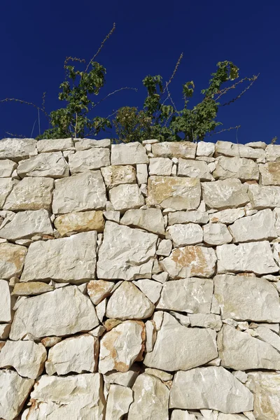 Italien, Sicilien, landsbygden, typiska handgjorda sicilianska stenmur — Stockfoto