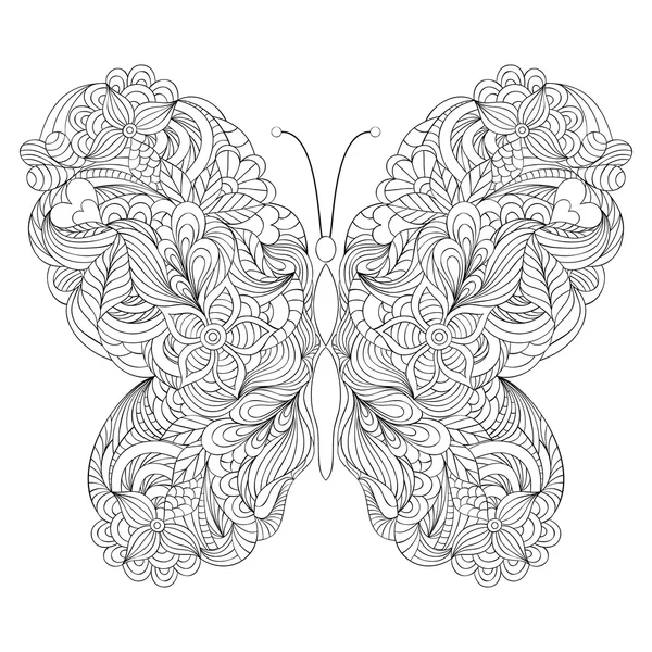 白地の蝶 — ストックベクタ