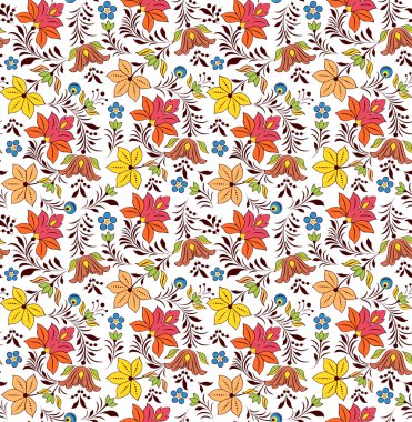 beyaz zemin üzerine Dikişsiz desen.