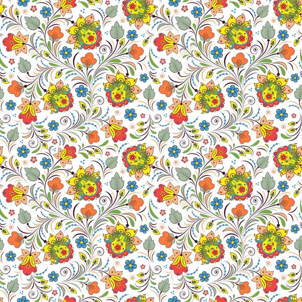 Ornamento floral ruso — Vector de stock