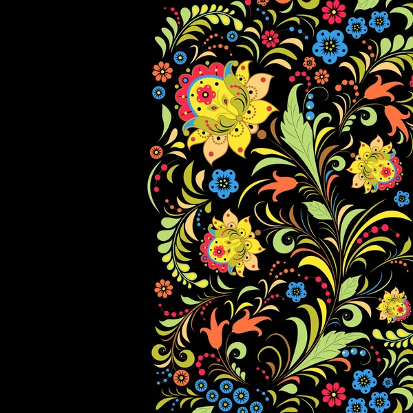 Patrón floral ruso tradicional — Vector de stock