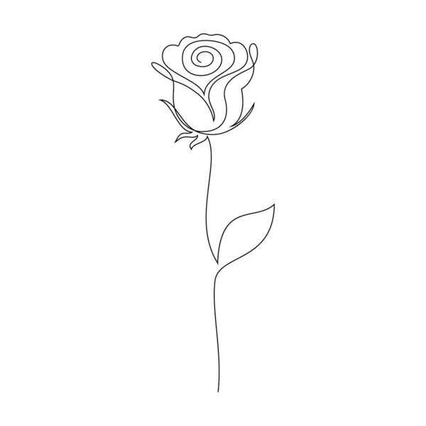 Fleur rose sur blanc — Image vectorielle