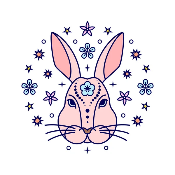 Signe du zodiaque chinois lapin — Image vectorielle