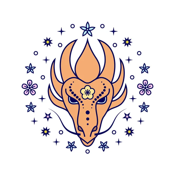 Signo del zodiaco chino del dragón — Vector de stock