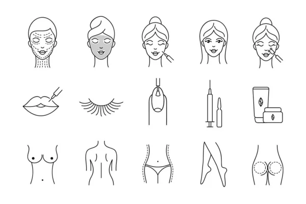 Iconos para la industria de la belleza — Archivo Imágenes Vectoriales
