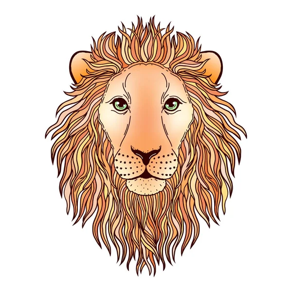 Bozal de león sobre blanco — Archivo Imágenes Vectoriales