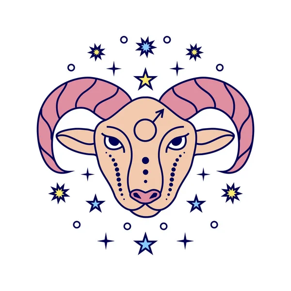 Signo del zodiaco de Aries — Vector de stock