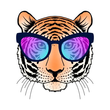 Güneş gözlüklü kaplan