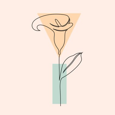 Çiçek ve geometrik şekiller.