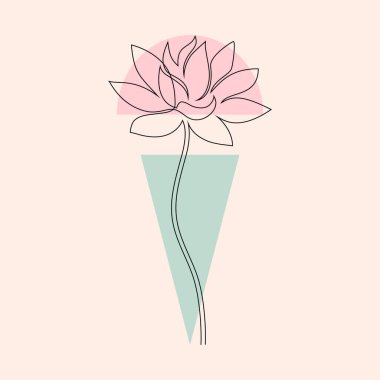 Çiçek ve geometrik şekiller.