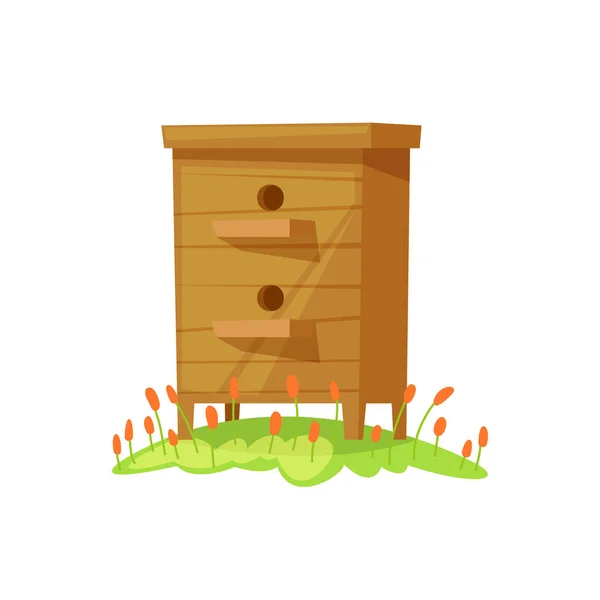 Bienenstock im Cartoon-Stil — Stockvektor