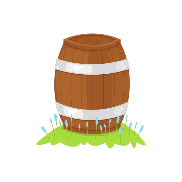 Baril en bois avec miel — Image vectorielle