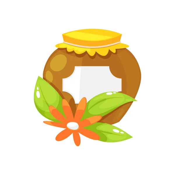 Miel dans un pot en verre — Image vectorielle