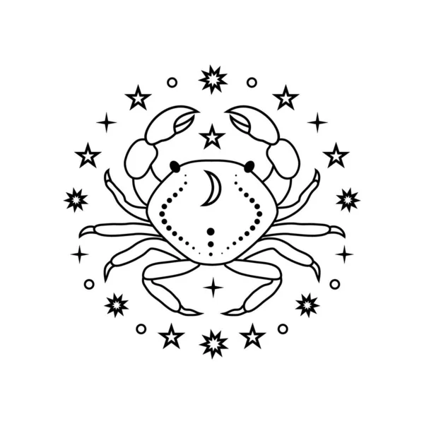 Granchio segno zodiacale — Vettoriale Stock