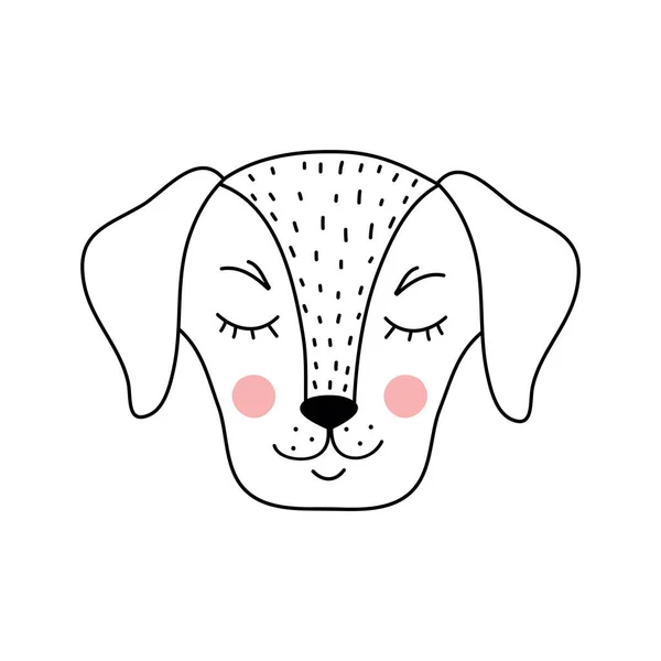 Lindo perro adorable. — Vector de stock