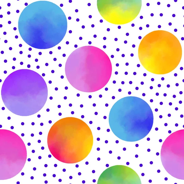 Motif avec des cercles d'aquarelle — Image vectorielle