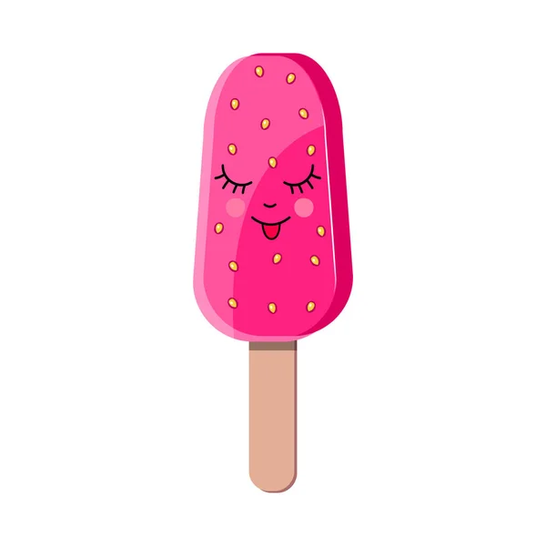 Helado en estilo de dibujos animados — Archivo Imágenes Vectoriales